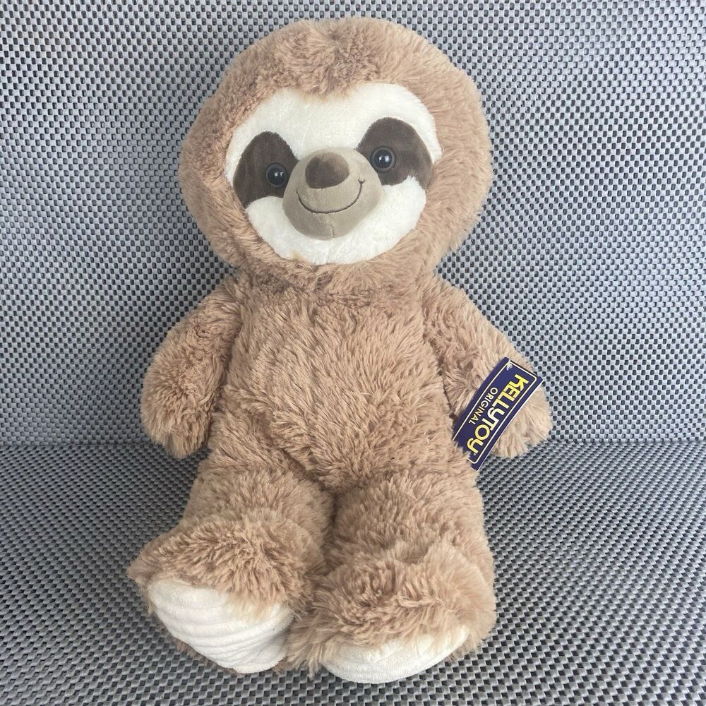 KellyToy Sloth Plush Stuffed Animal Brown Tan 20" Cuddly Friend